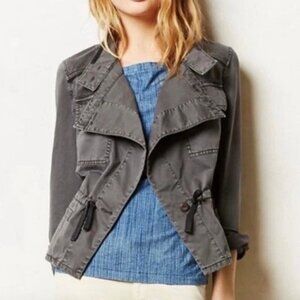 Anthropologie Hei Hei Gray Anorak Cinch Waist Jacket S
